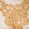 1 Piece Gold Venice Lace V Shaped Applique for Costumes Dresses and Formal Neckline Designs
